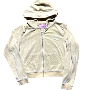 Forever 21 and juicy couture collab Beige Zip-Up Hoodie